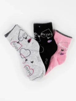 Lotto Calze midi da bambina con lurex Confezione 3 paia