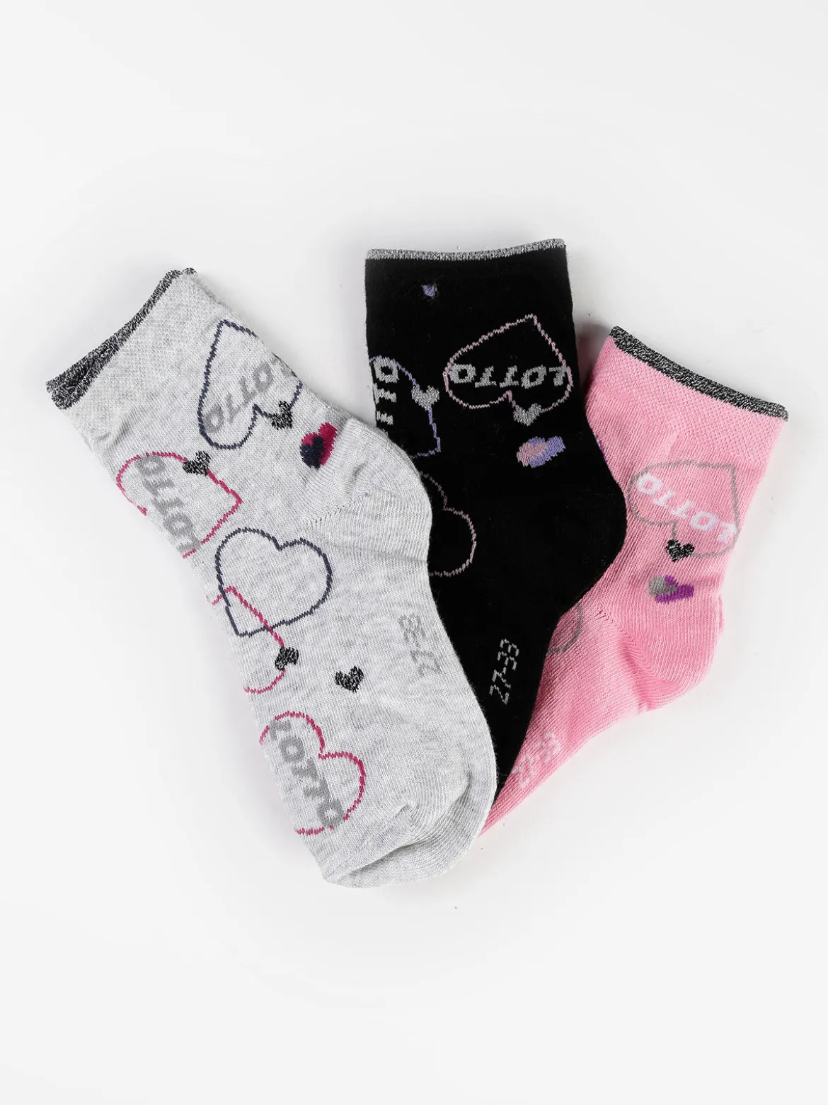 Lotto Calze midi da bambina con lurex Confezione 3 paia