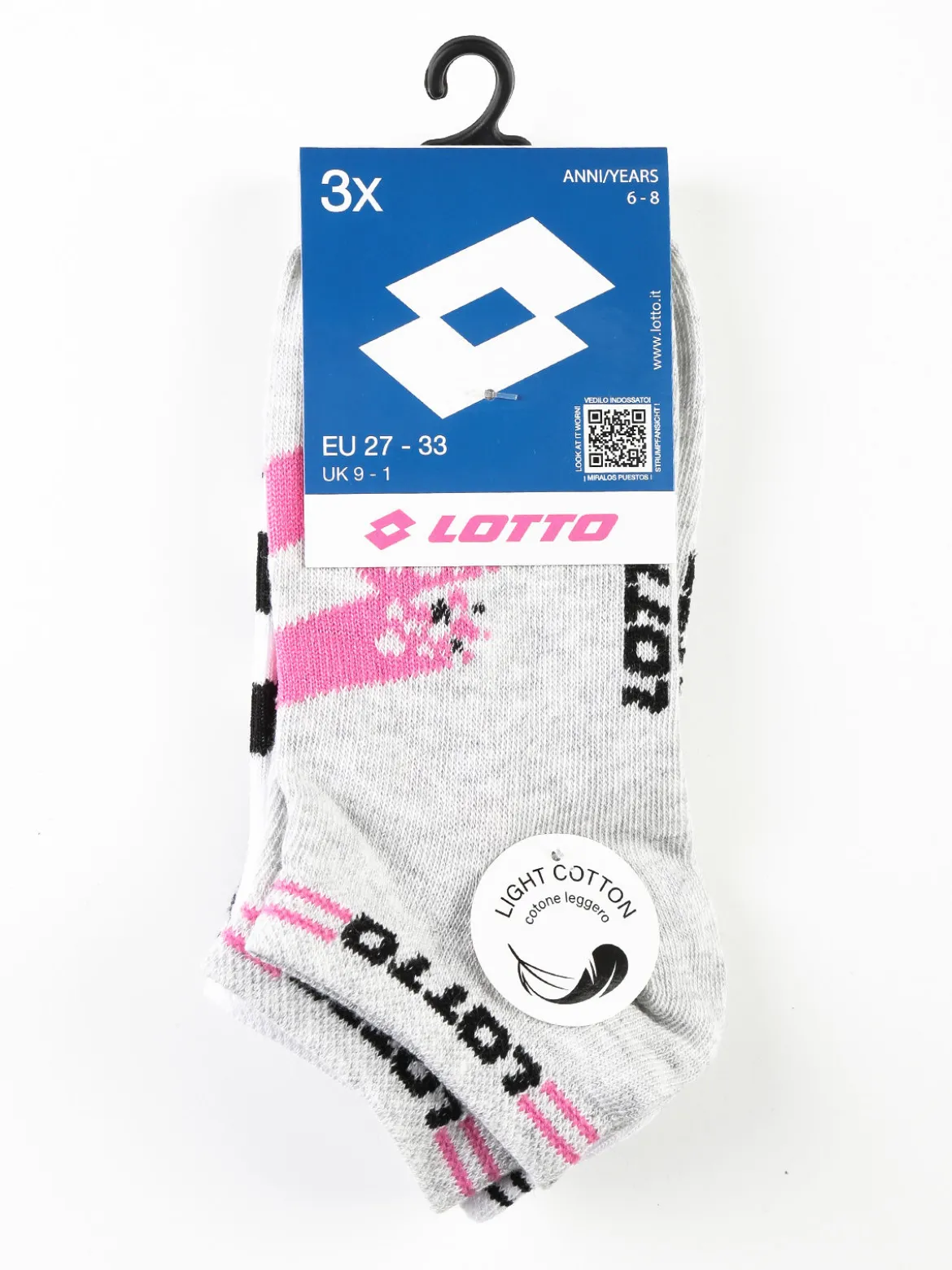 Lotto Calze salvapiede da bambina. Confezione da 3 paia