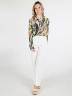 Louise Doro Camicia donna multicolore con scollo a V