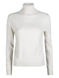 Louise Doro Dolcevita donna in maglia tinta unita - panna