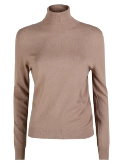 Louise Doro Dolcevita donna in maglia tinta unita - taupe