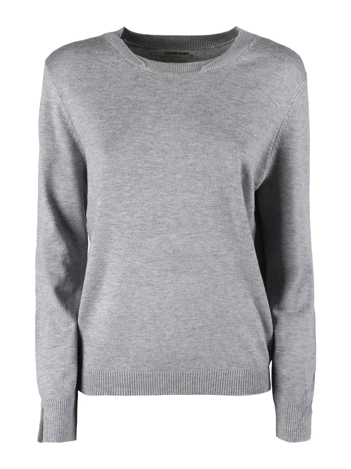 Louise Doro Maglia donna con girocollo decorato - grigio