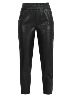 Louise Doro Pantaloni donna effetto pelle a vita alta
