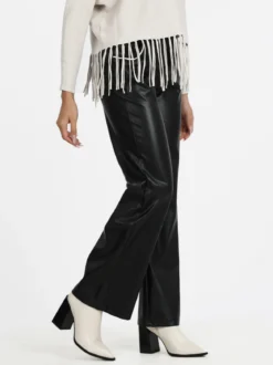 Louise Doro Pantaloni donna in ecopelle a gamba larga