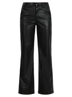 Louise Doro Pantaloni donna in ecopelle a gamba larga