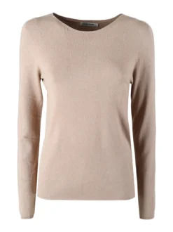 Louise Doro Pullover donna in maglia misto lana - taupe