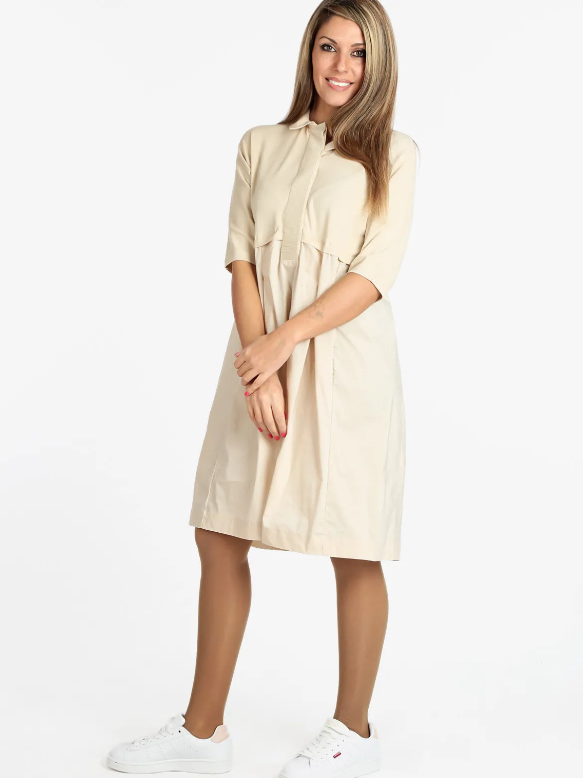 Louise Orop Vestito donna in maglia con colletto