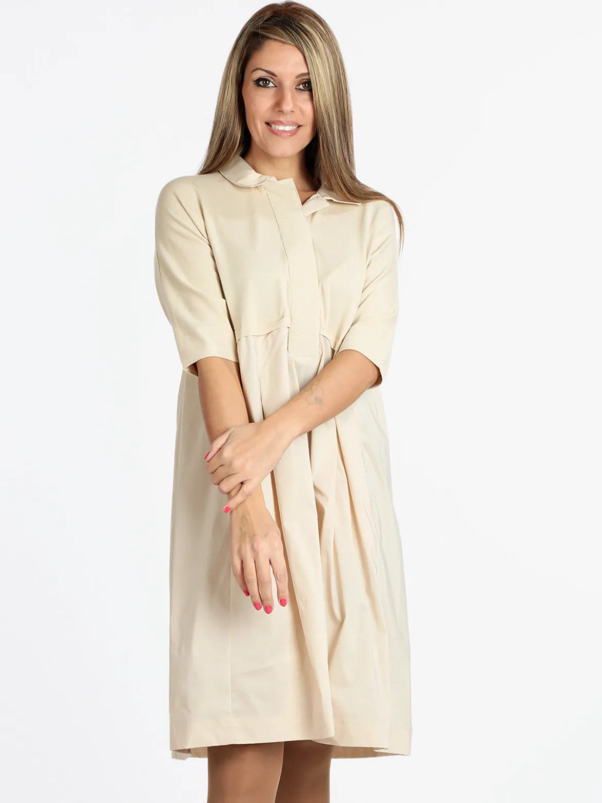 Louise Orop Vestito donna in maglia con colletto