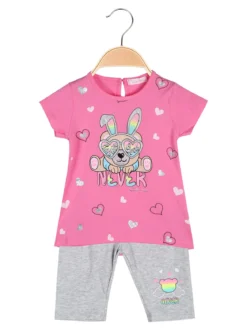 Luisa Chic Completo corto da neonata con t-shirt e leggings corti