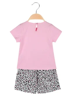 Luisa Chic Completo corto da neonata con t-shirt e shorts animalier