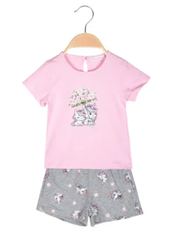Luisa Chic Completo corto da neonata unicorno con t-shirt e shorts