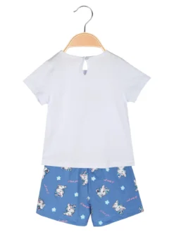 Luisa Chic Completo corto da neonata unicorno con t-shirt e shorts