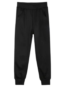 Luisa Chic Completo tuta 3 pezzi da bambina con cappuccio e zip - nero