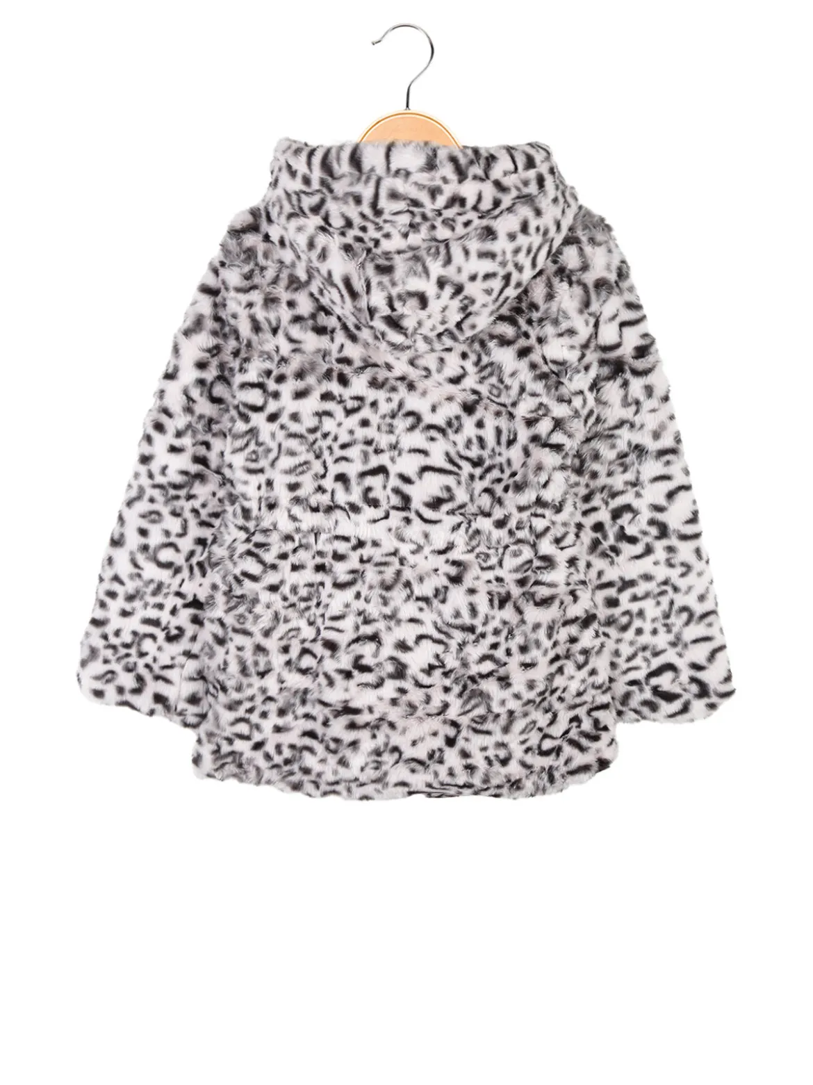 Luisa Chic Giacca da bambina in pelliccia sintetica con cappuccio