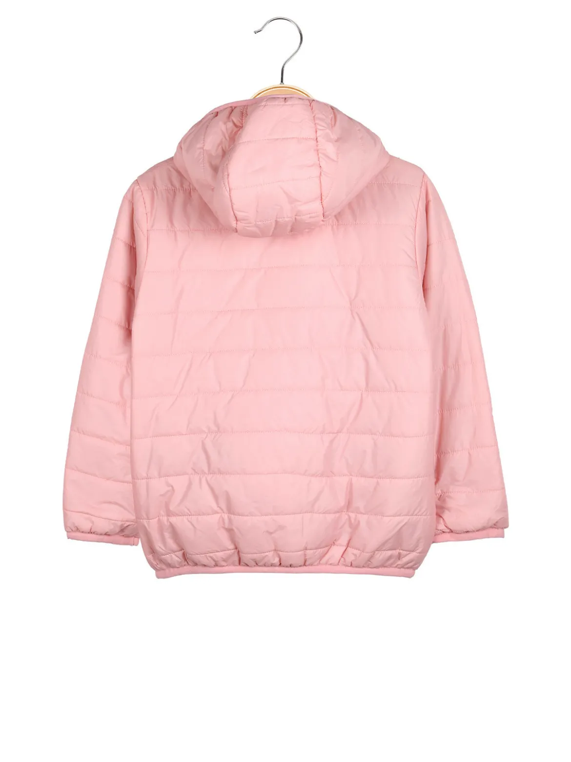 Luisa Chic Giubbino 100 grammi da bambina reversibile con cappuccio e zip - rosa