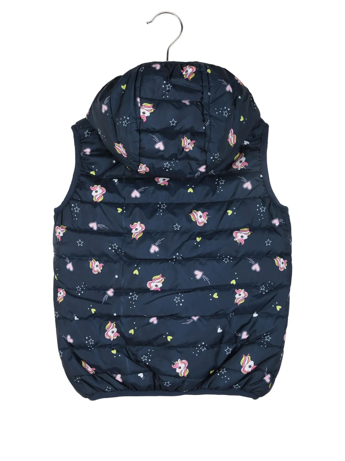 Luisa Chic Giubbino smanicato da bambina con cappuccio e zip - blu scuro