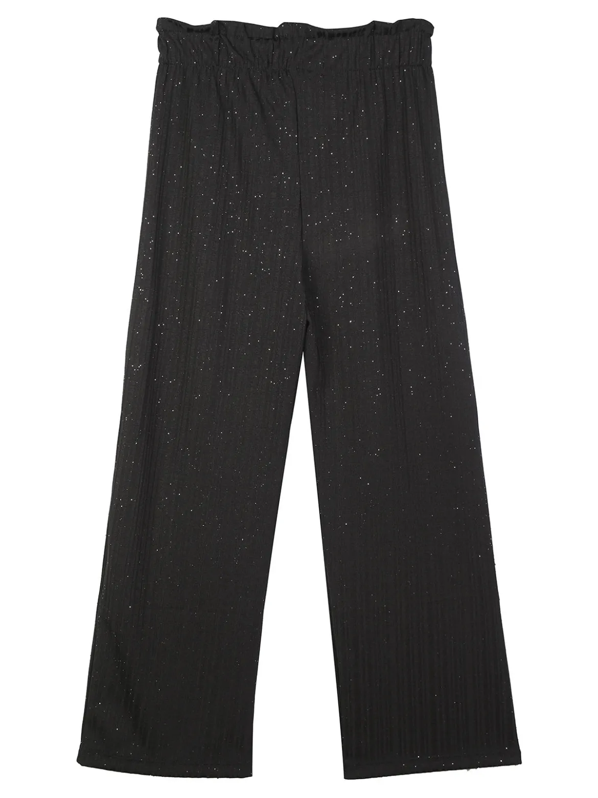 Luisa Chic Pantaloni a coste da bambina con brillantini