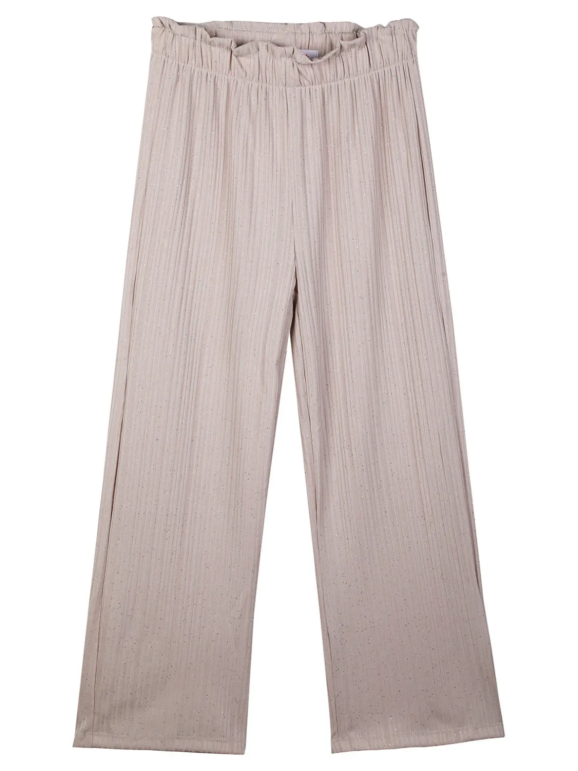 Luisa Chic Pantaloni a coste da bambina con brillantini