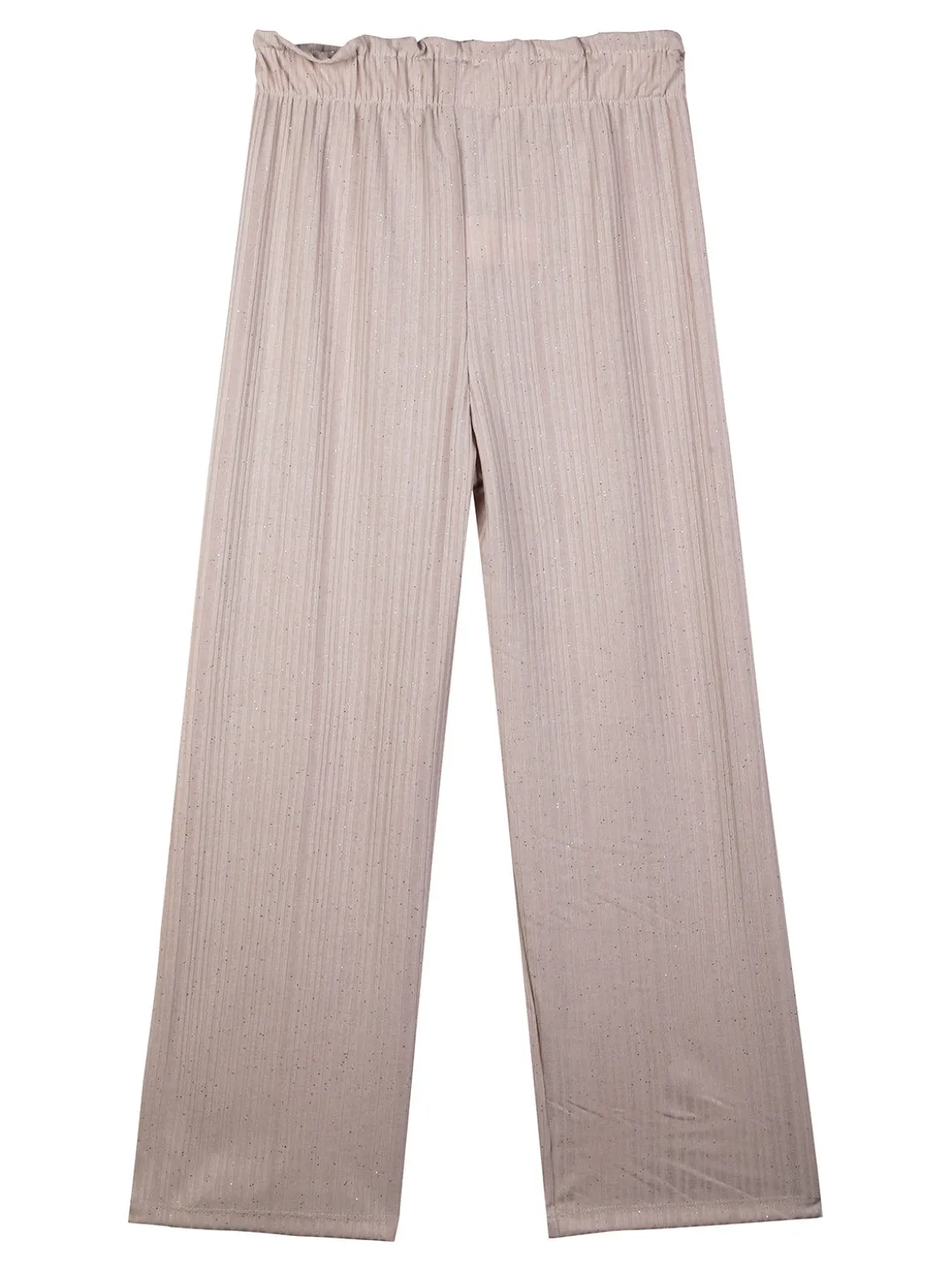 Luisa Chic Pantaloni a coste da bambina con brillantini