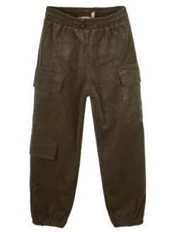 Luisa Chic Pantaloni da bambina in velluto con tasconi laterali