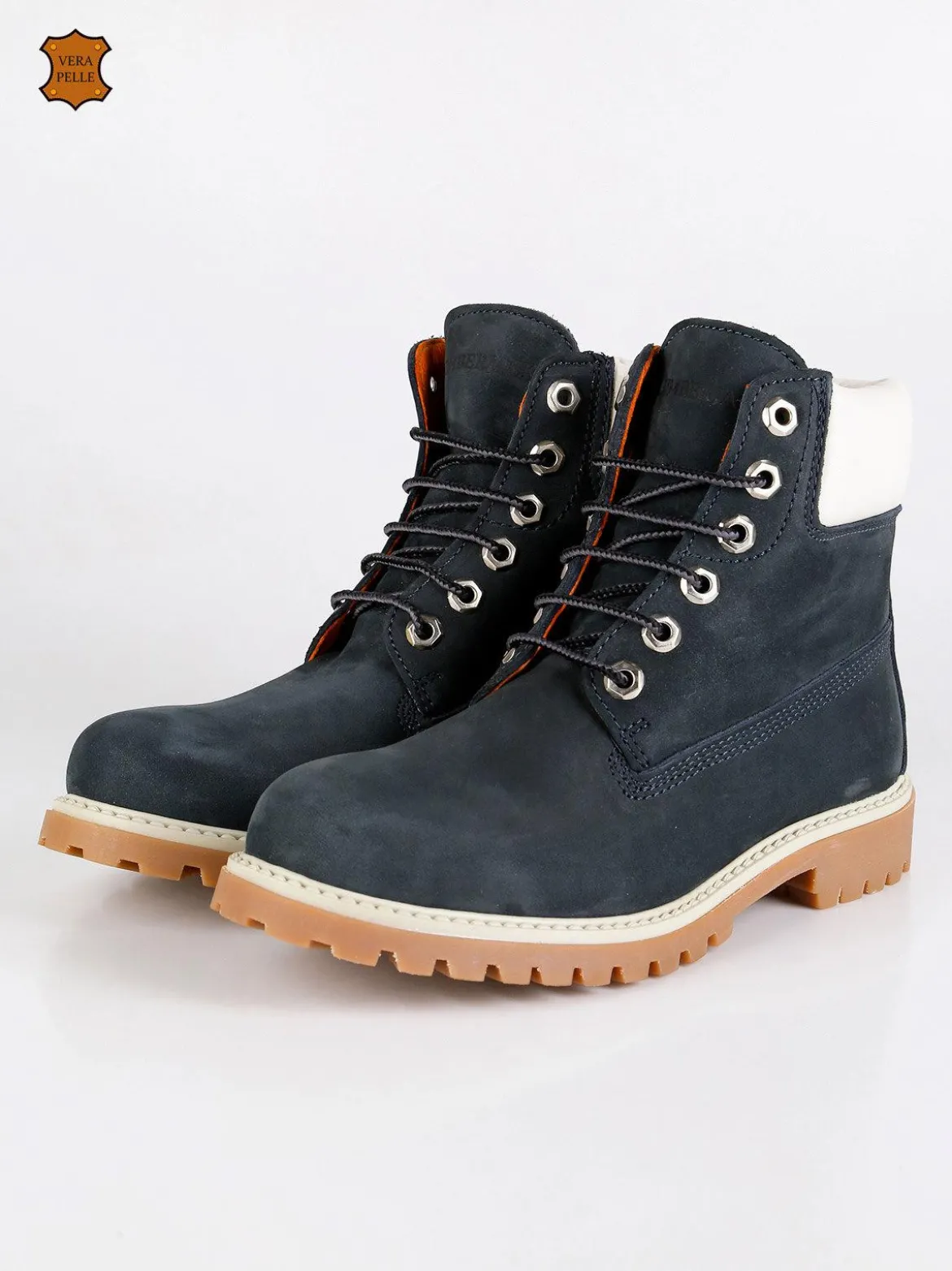 Lumberjack Scarponi stringati blu/bianco