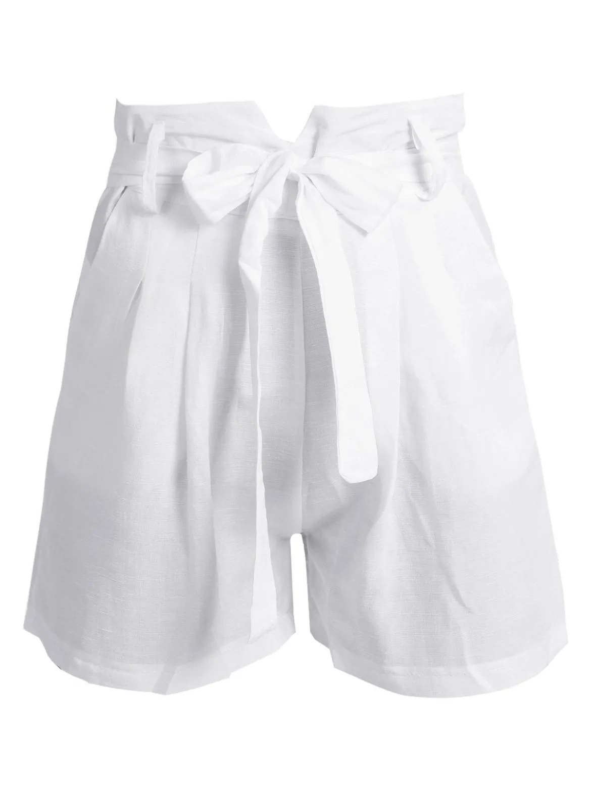 Lumina Shorts a vita alta misto lino