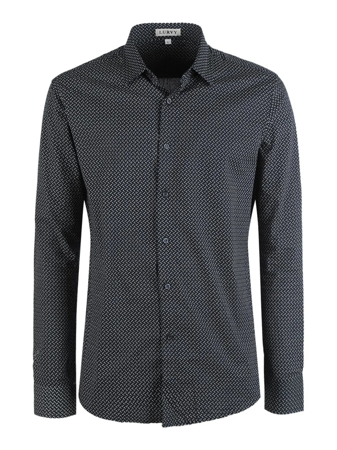 Lurvy Camicia uomo in cotone con stampe