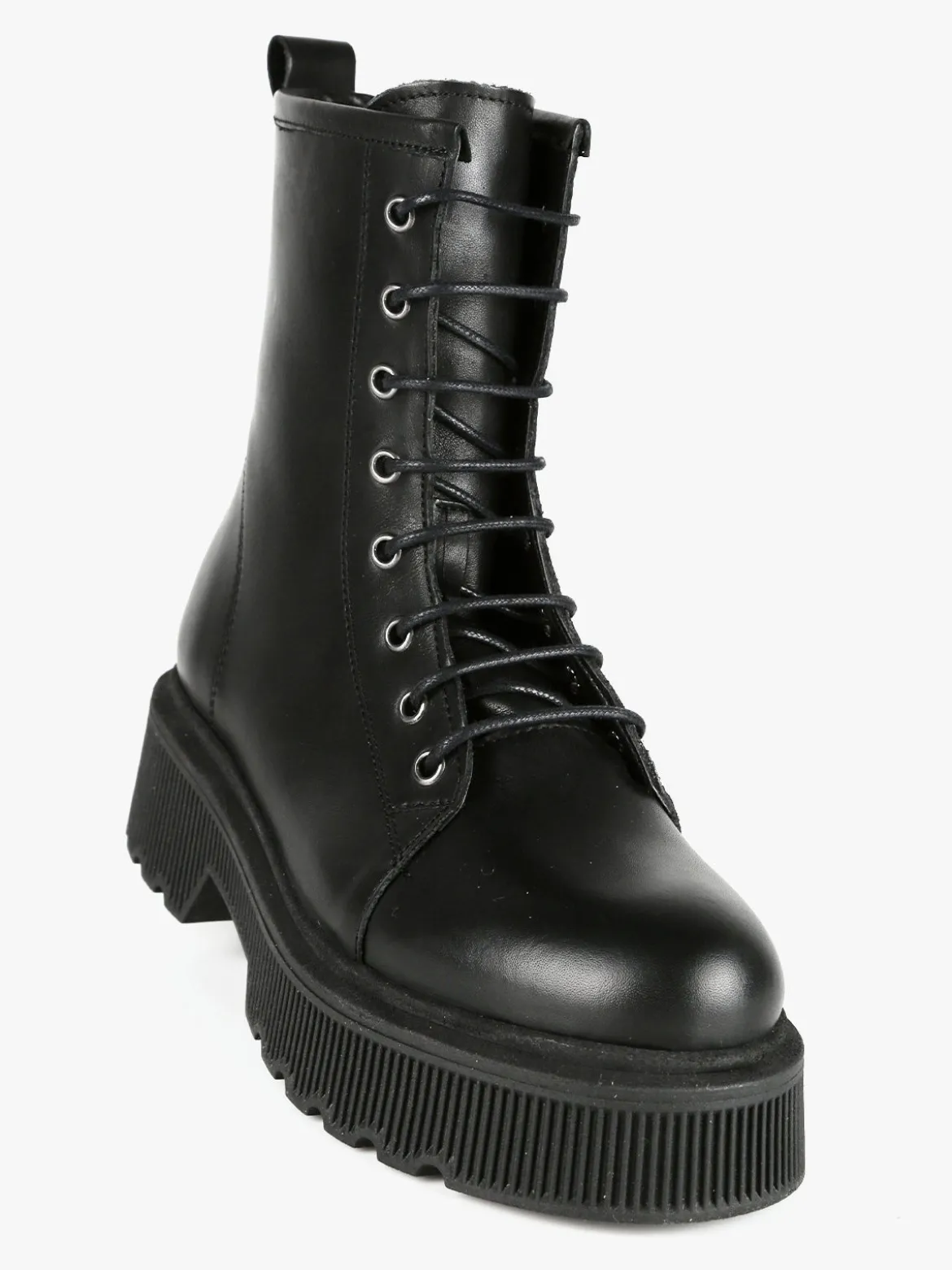 Made In Italy Anfibi in pelle donna con plateau