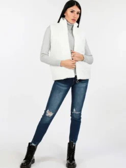Made In Italy Gilet donna imbottito oversize