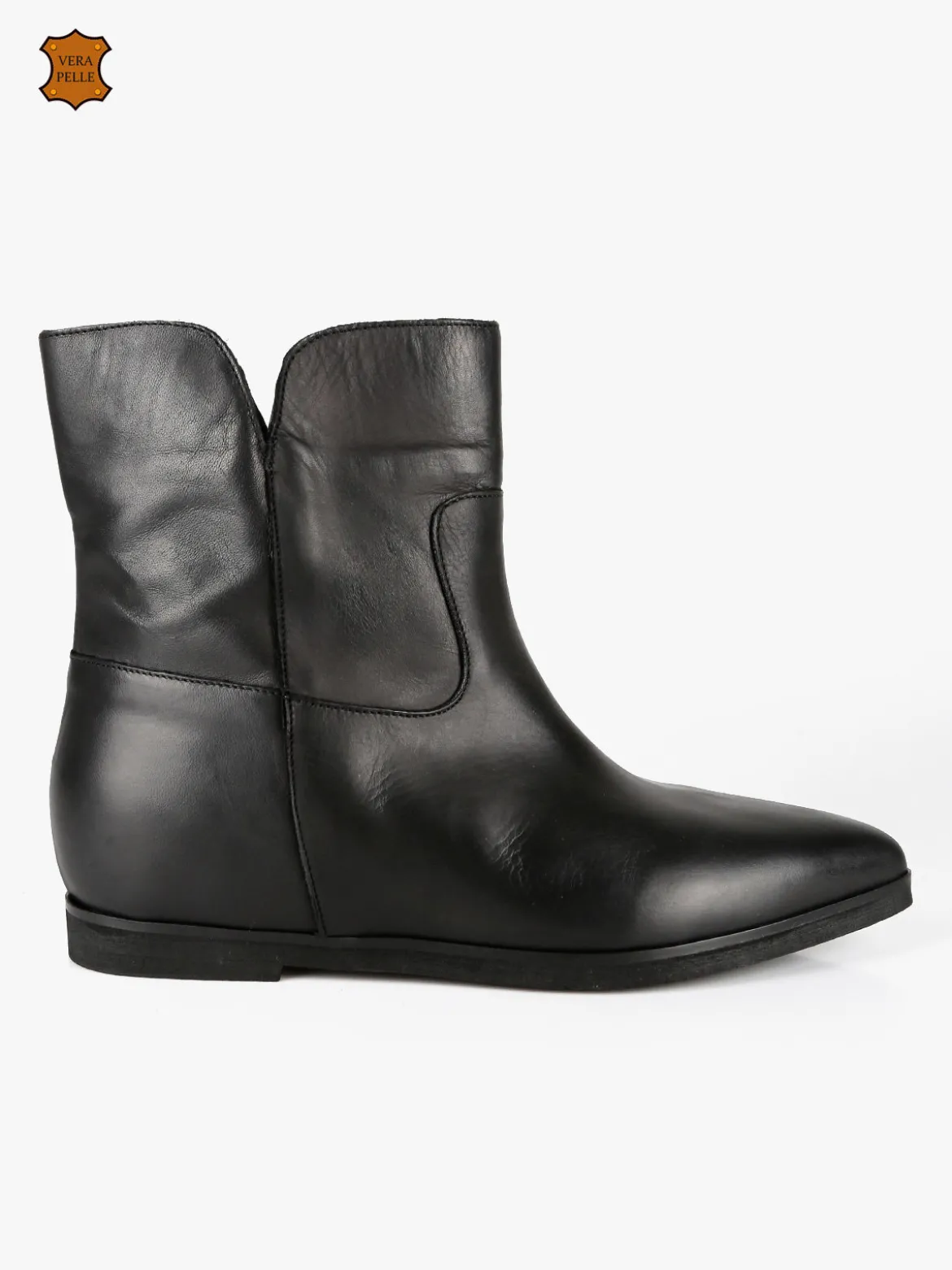 Made In Italy Stivaletti in pelle donna a punta