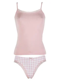 Magic Dream Coordinato intimo da donna con top e slip a quadretti