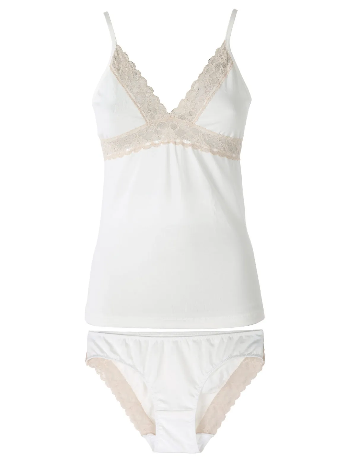 Magic Dream Coordinato intimo donna con ricami in pizzo - panna