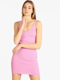 Maglificio Vestito corto donna in maglia a costine