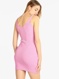 Maglificio Vestito corto donna in maglia a costine