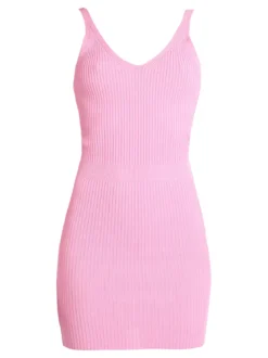 Maglificio Vestito corto donna in maglia a costine