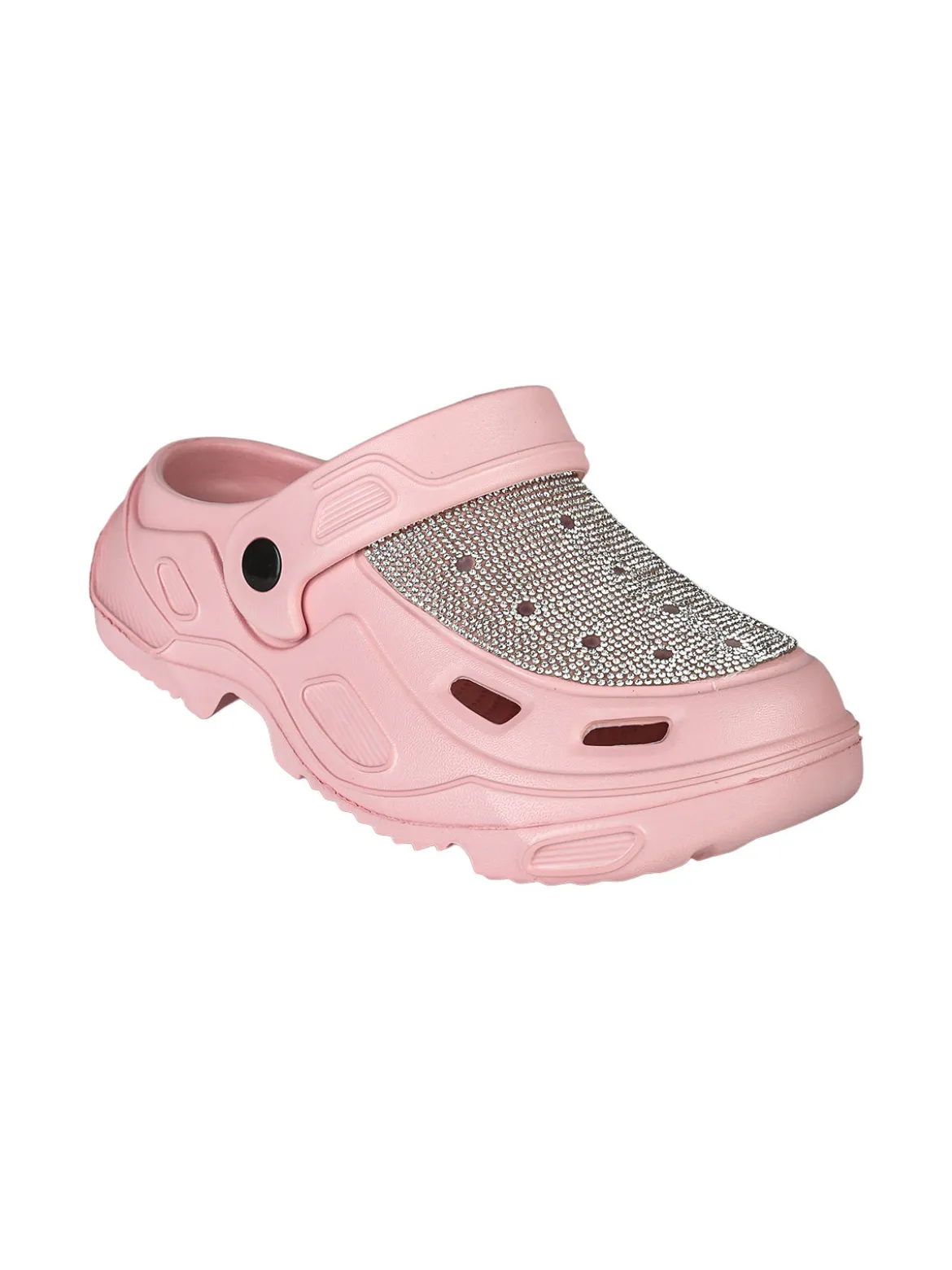 Maira Ciabatte donna in gomma con strass - rosa