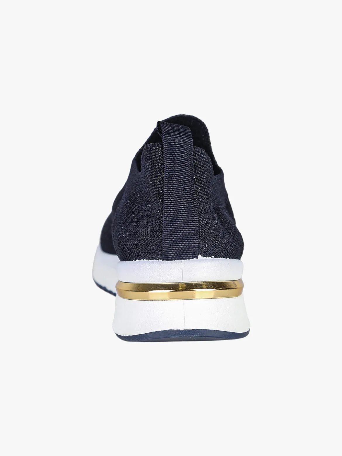 Maira Sneakers donna slip on in maglia con zeppa - blu scuro