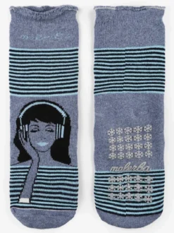 Malerba Calze antiscivolo bambina in caldo cotone con stampe