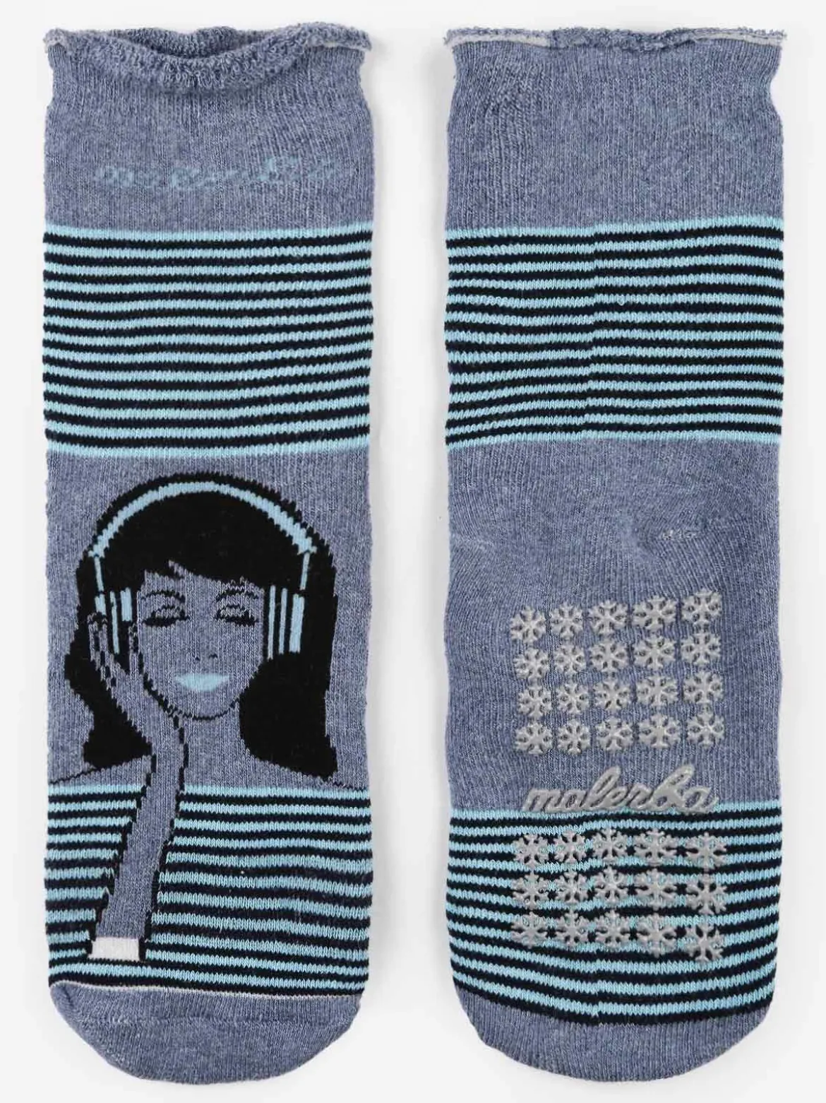 Malerba Calze antiscivolo bambina in caldo cotone con stampe