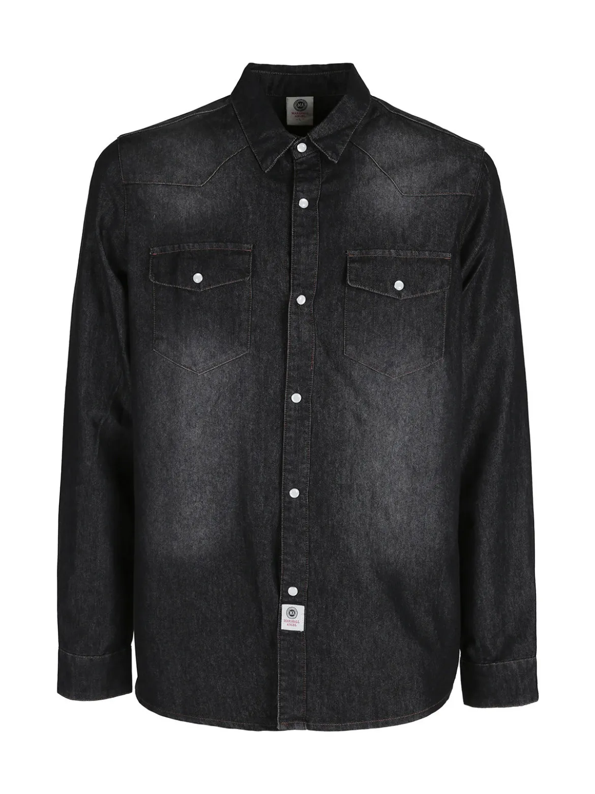 M.Angel Camicia in jeans da uomo a maniche lunghe