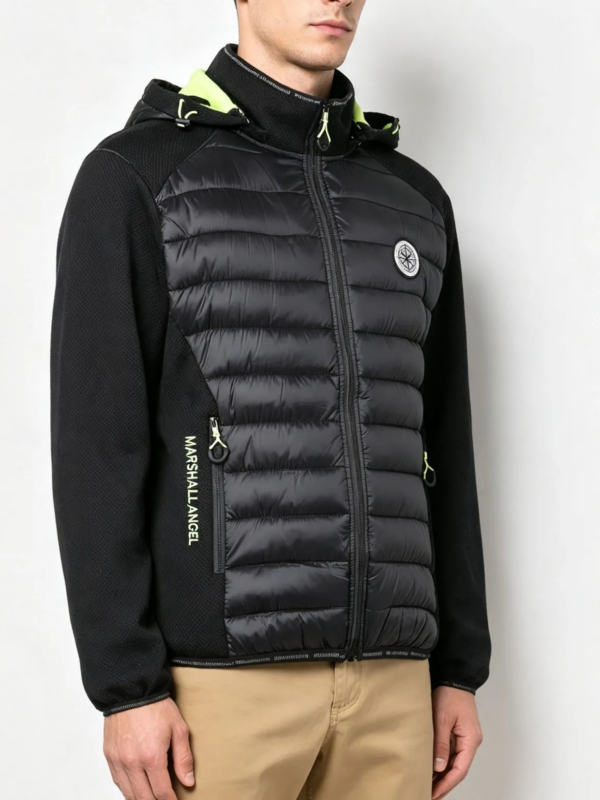 M.Angel Giubbino da uomo impermeabile con cappuccio e zip