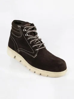 Marina Militare Scarpe alte in pelle scamosciata marrone