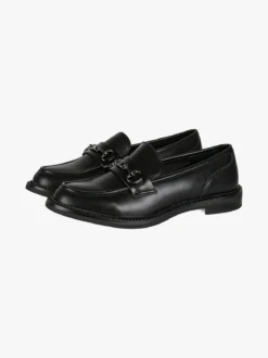 Marina Torres Mocassini donna in ecopelle con tacco basso - nero