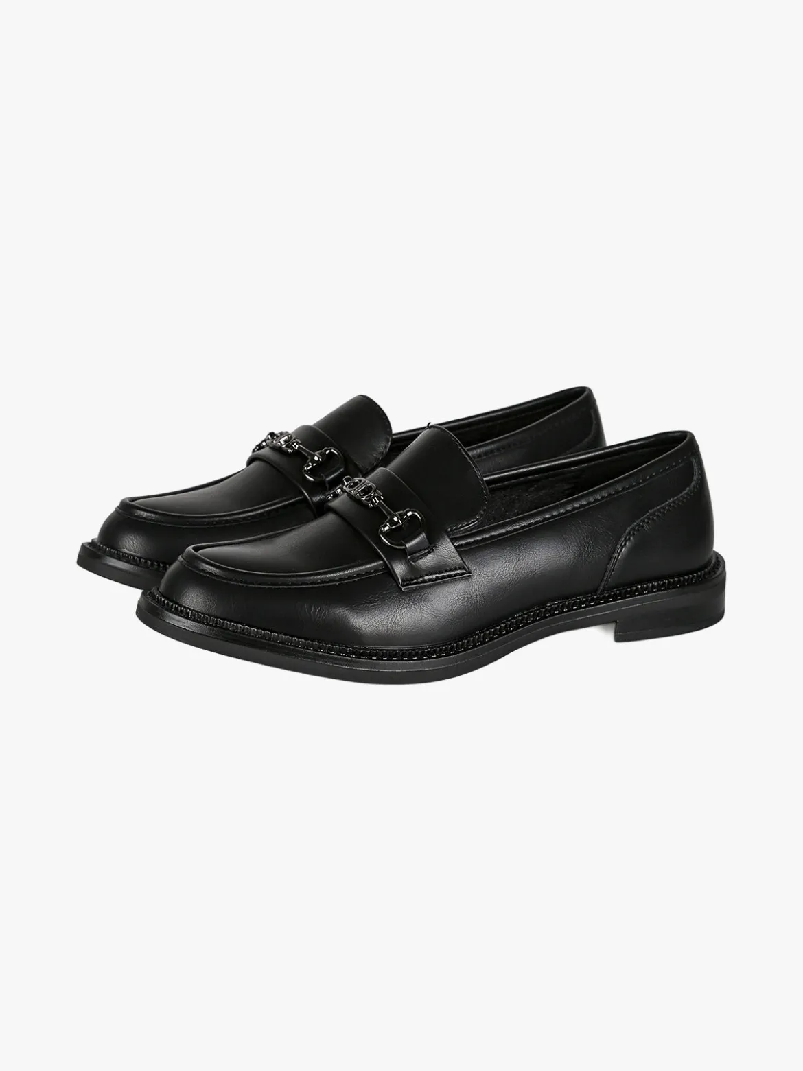 Marina Torres Mocassini donna in ecopelle con tacco basso - nero