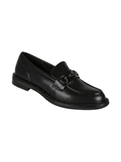 Marina Torres Mocassini donna in ecopelle con tacco basso - nero