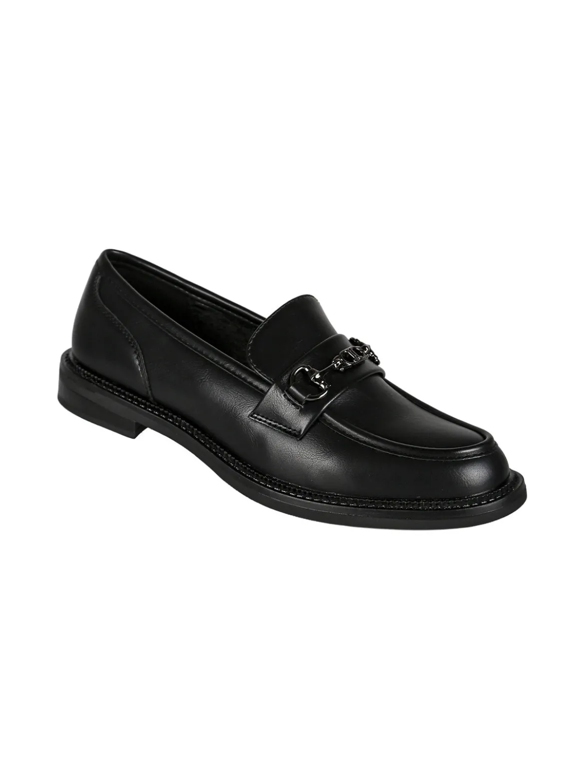 Marina Torres Mocassini donna in ecopelle con tacco basso - nero