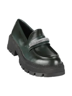 Martin Pescatore Mocassini con tacco e strass donna