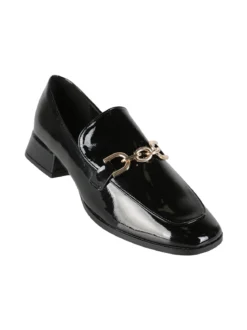 Martin Pescatore Mocassini donna in vernice con tacco basso