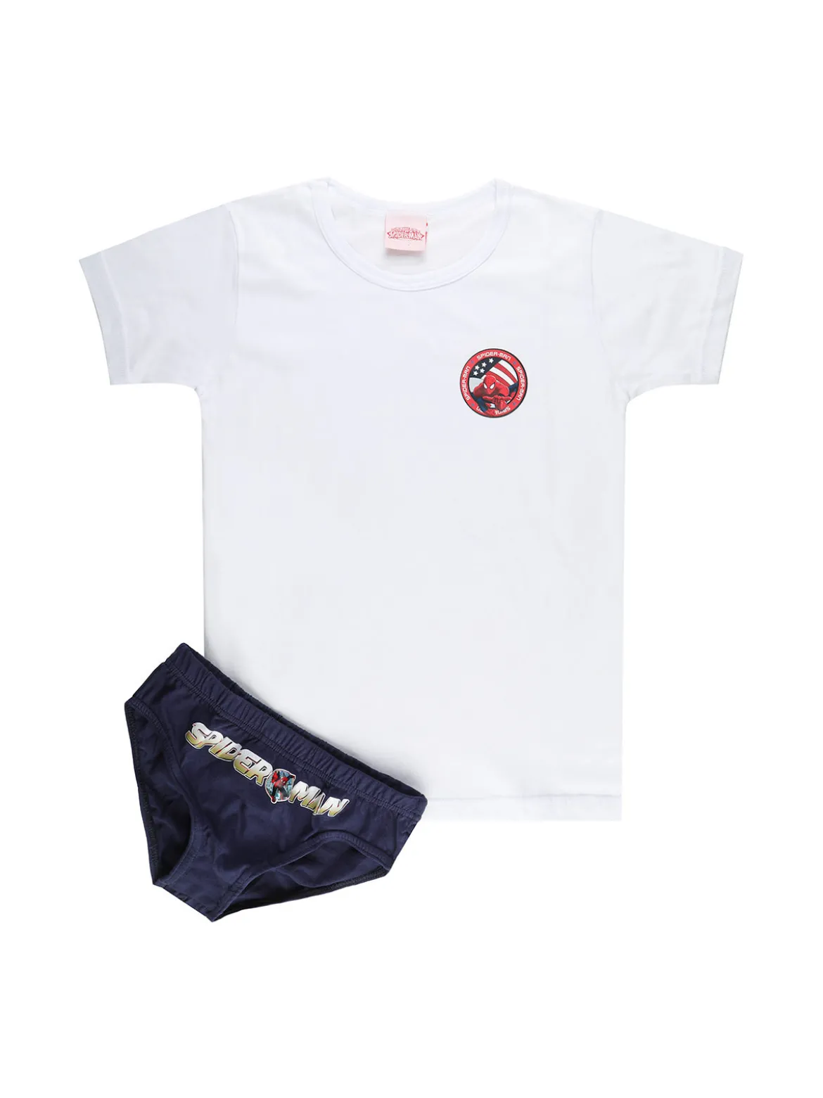 Marvel Spider-Man Completo intimo da bambino slip+ t-shirt